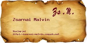Zsarnai Malvin névjegykártya